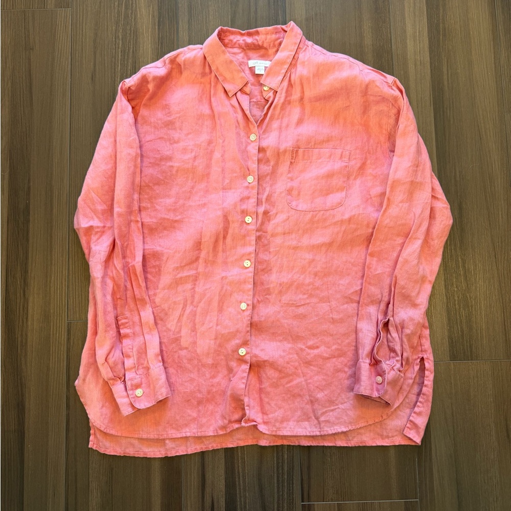 J. Jill Pink Button Down Shirt